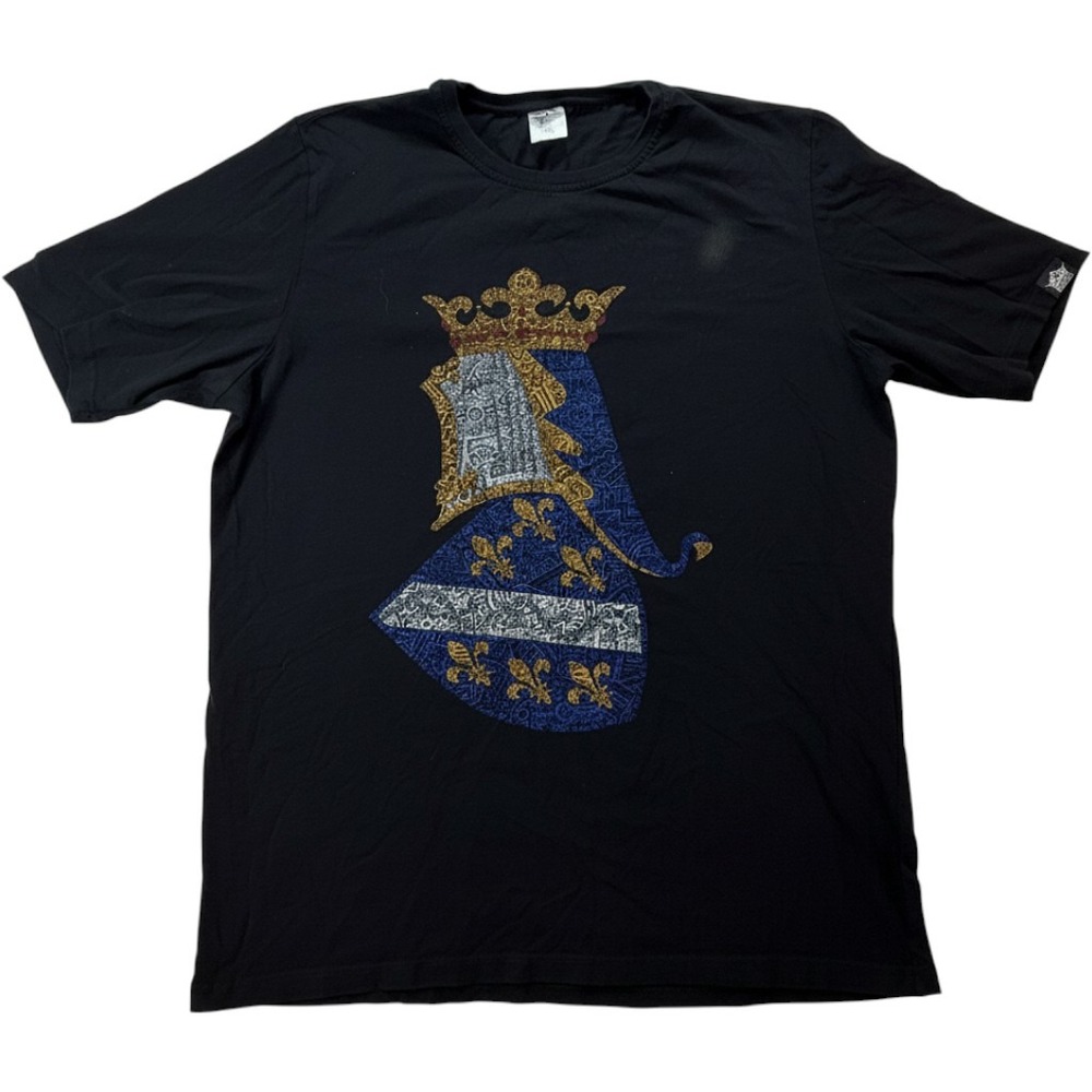 Bosnian Kingdom T-Shirt Mens XL Coat of Arms Fleur-de-lis Graphic Black